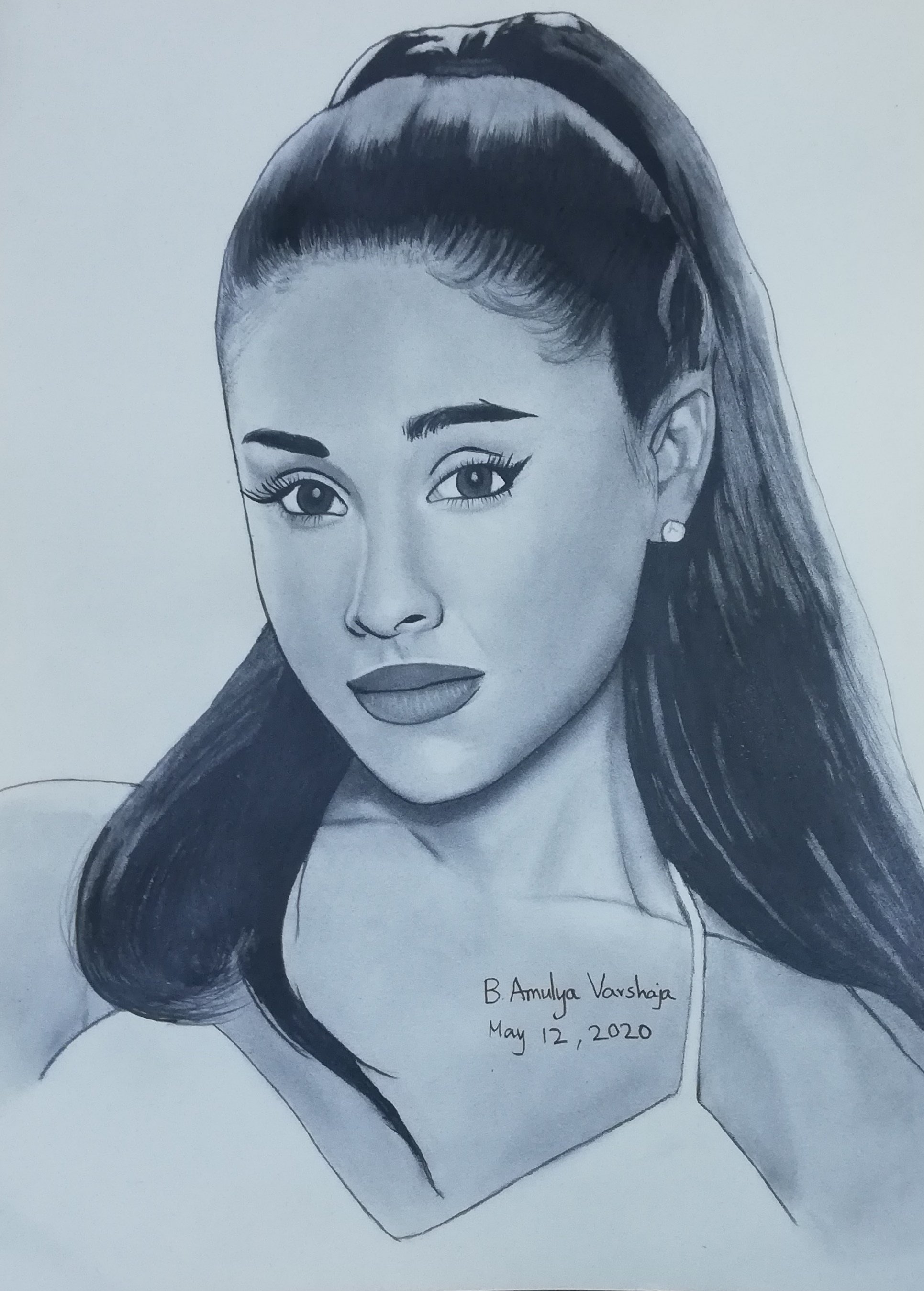 Ariana Grande Realistic Pencil Drawing