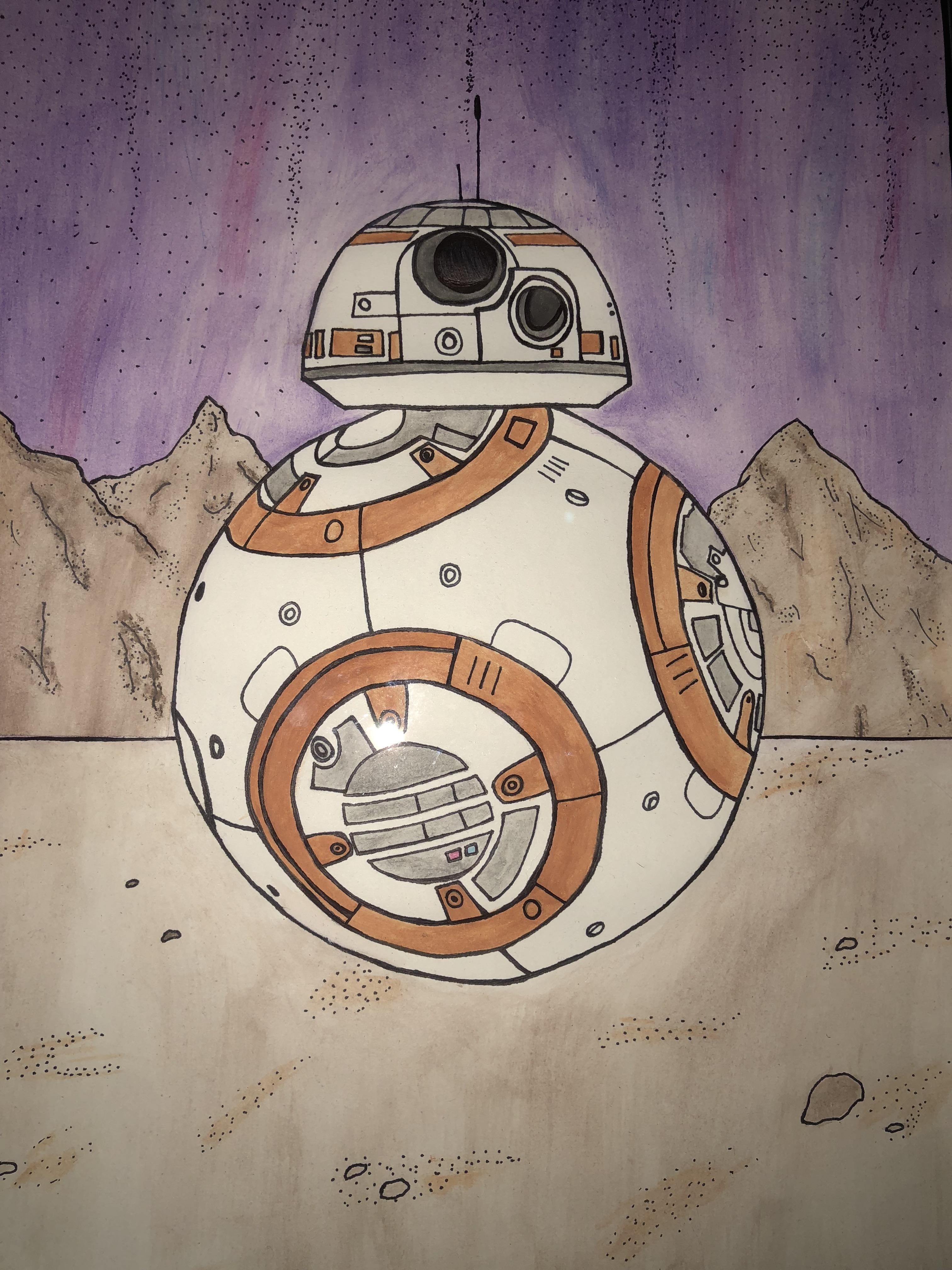 BB-8 Drawing Pictures