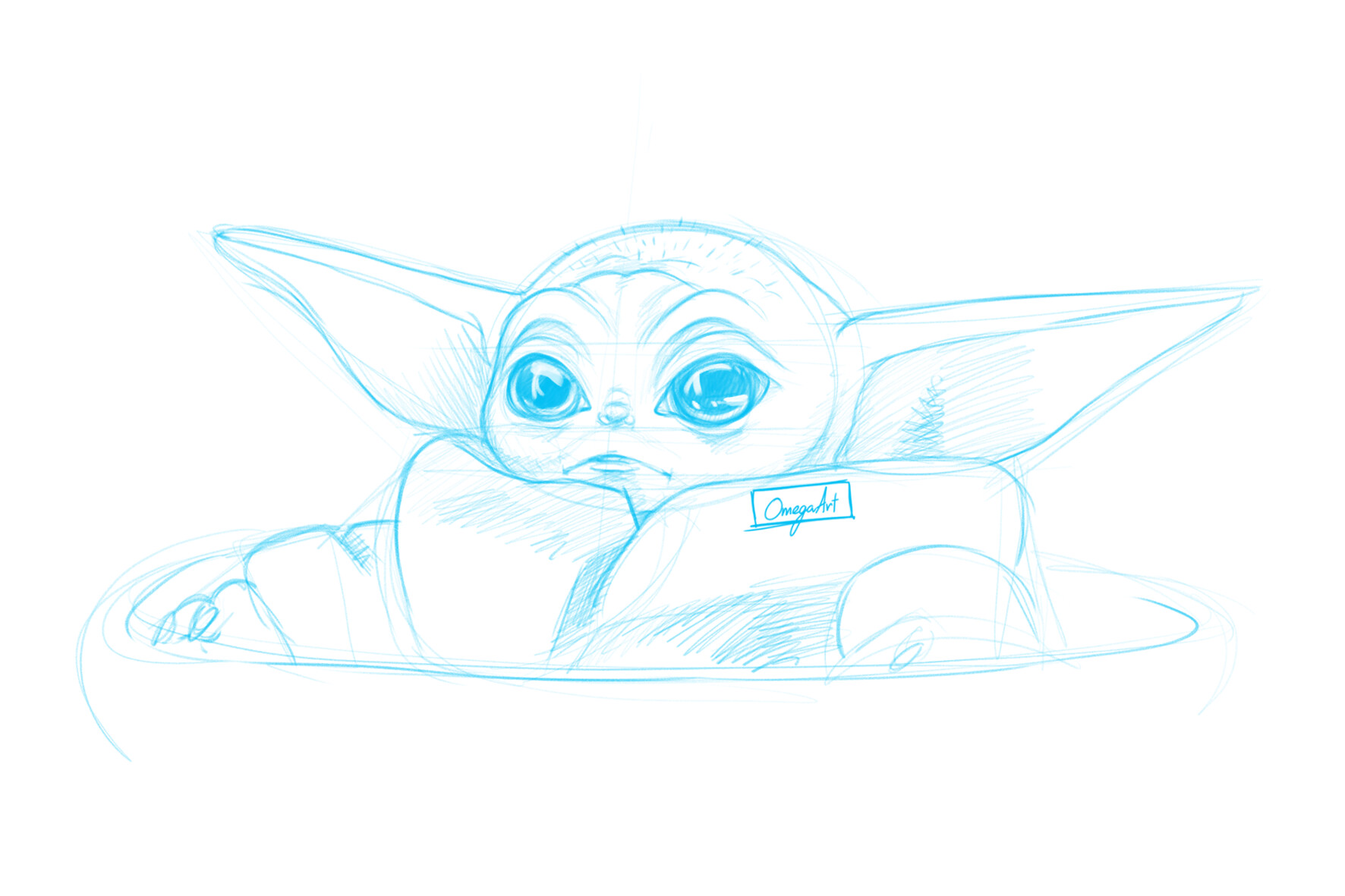 Baby Yoda Drawing Art
