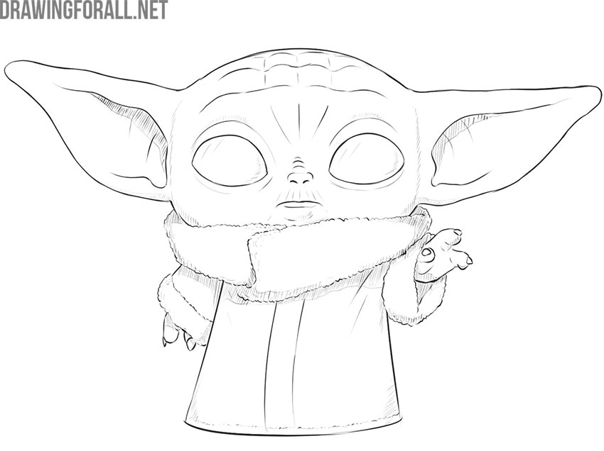 Baby Yoda Drawing Beautiful Image