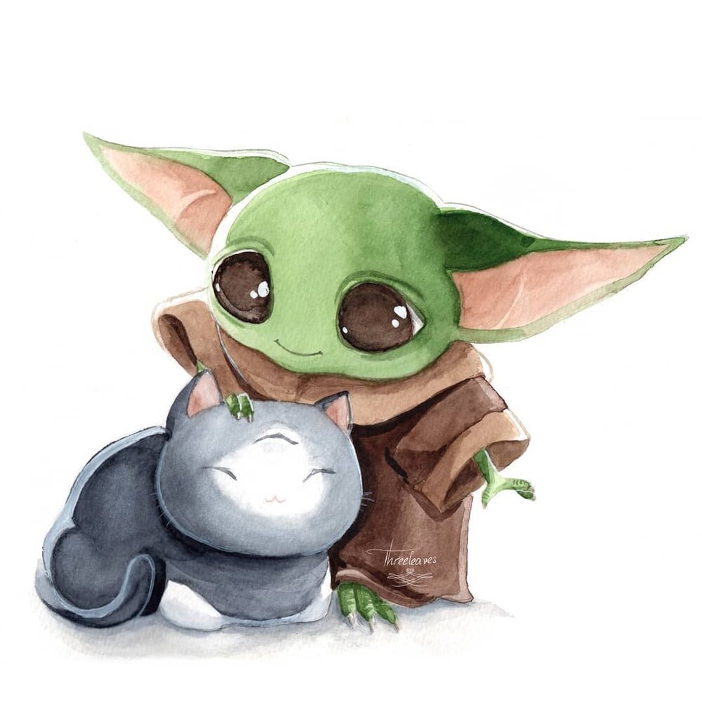 Baby Yoda Drawing Image