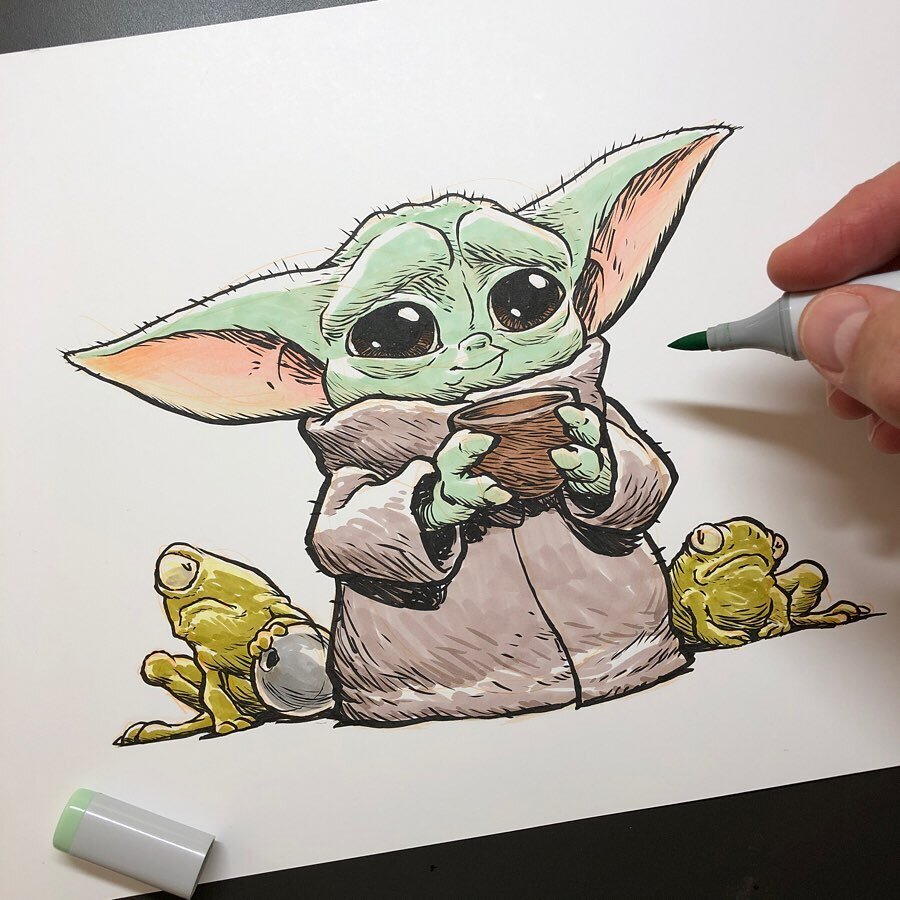 Baby Yoda Drawing Photo