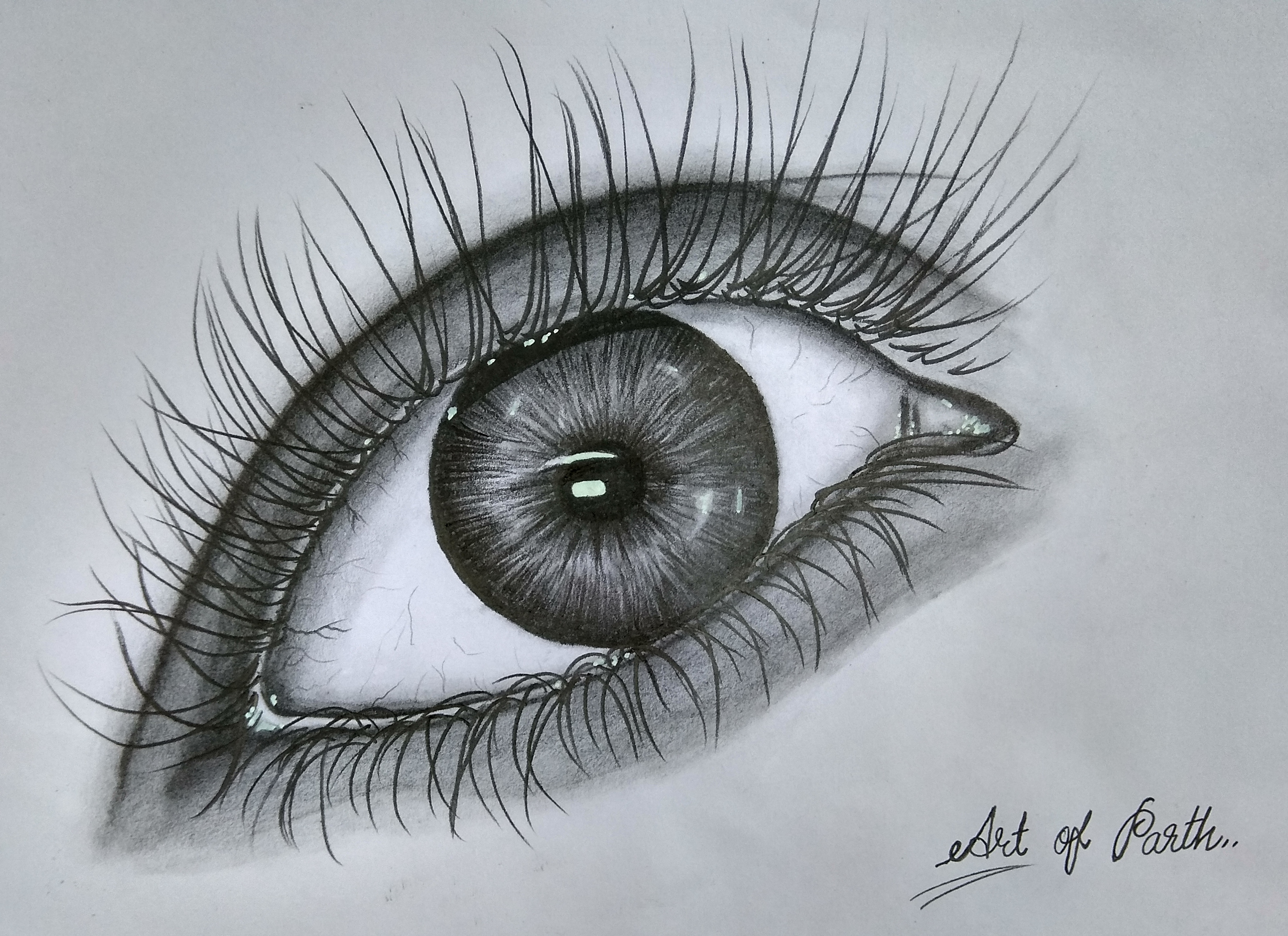 Beautiful Eye Sketch Drawing