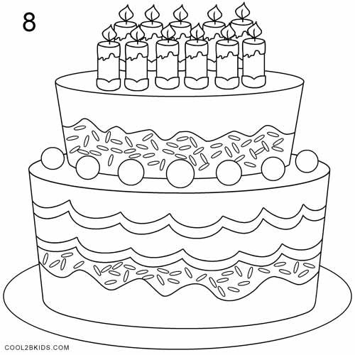 Birthday Cake Drawing Realistic