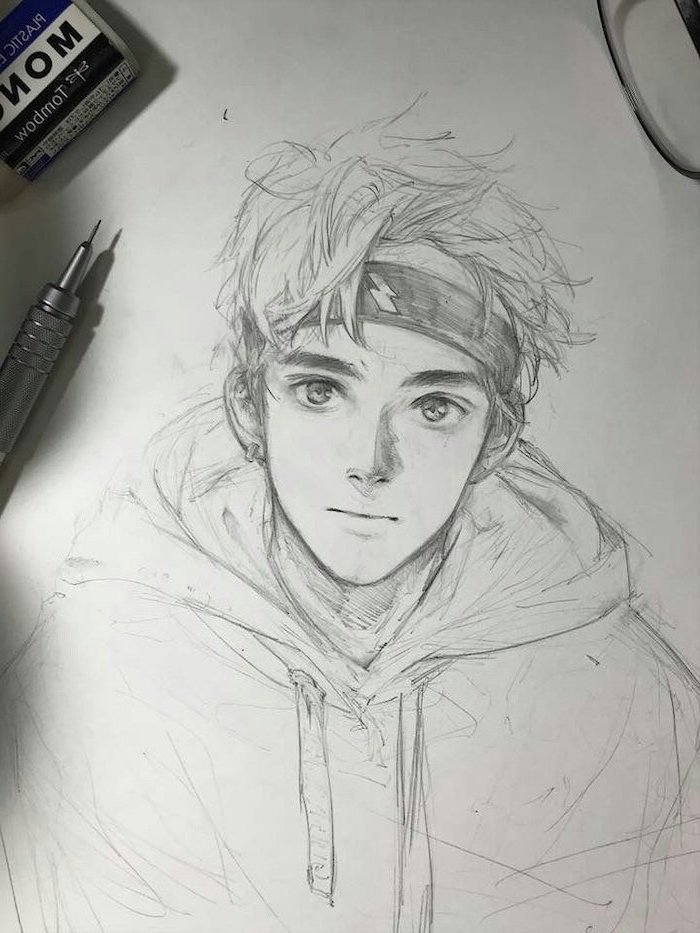 Boy Sketch Drawing Amazing