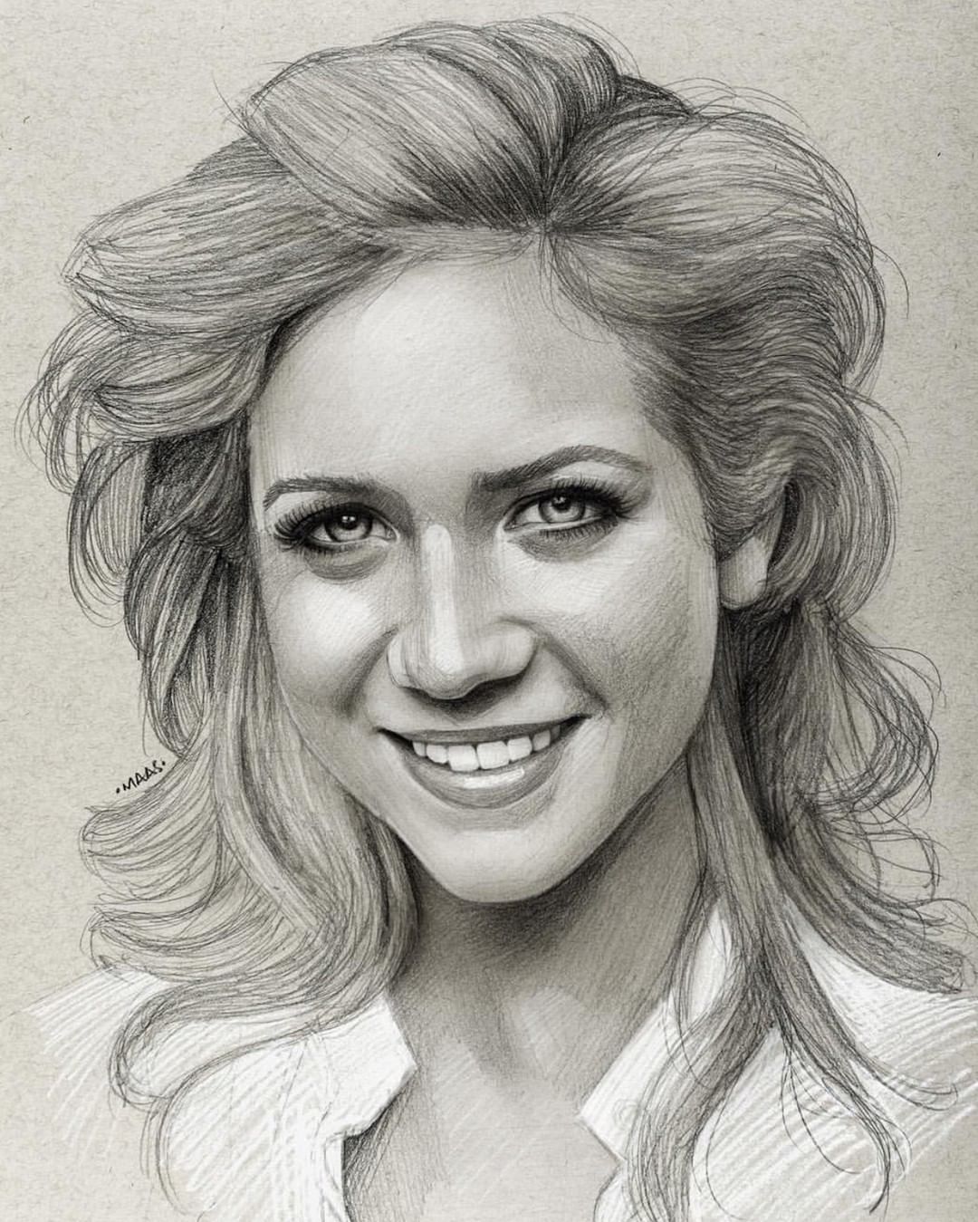 Brittany Snow Portrait Drawing