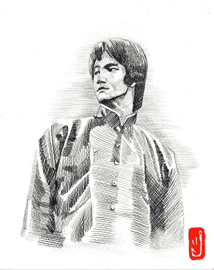 Bruce Lee Drawing Art