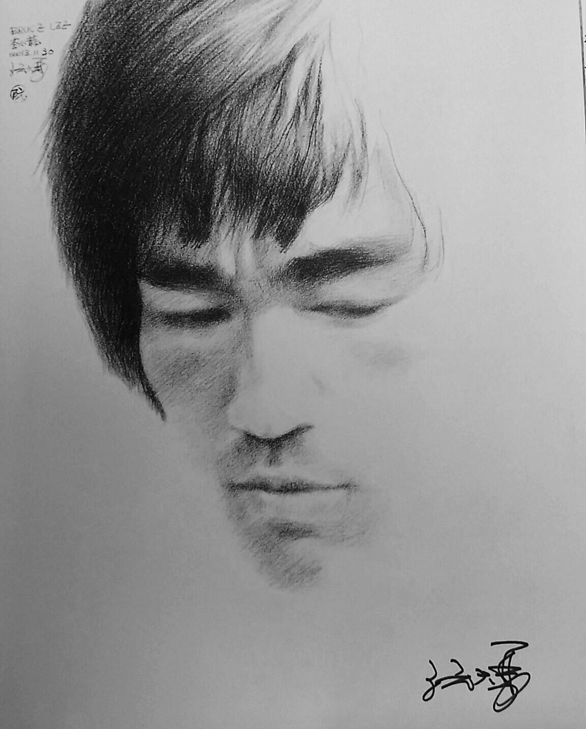 Bruce Lee Drawing Photo
