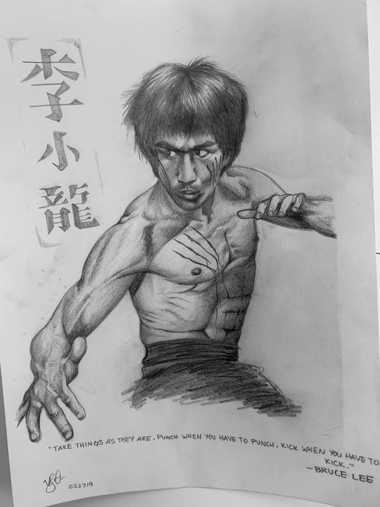 Bruce Lee Drawing Picture