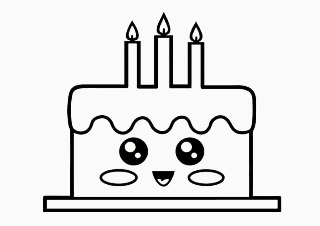 Cake Drawing Beautiful Image