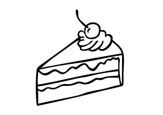 Cake Slice Drawing Pics