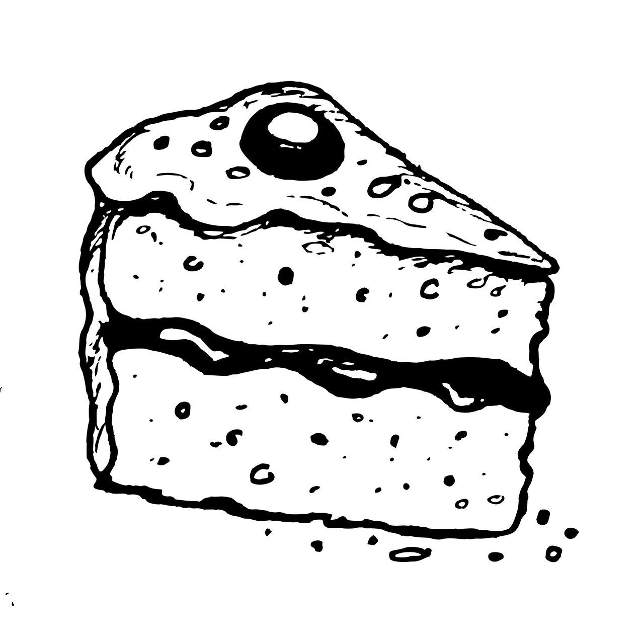 Cake Slice Drawing Picture