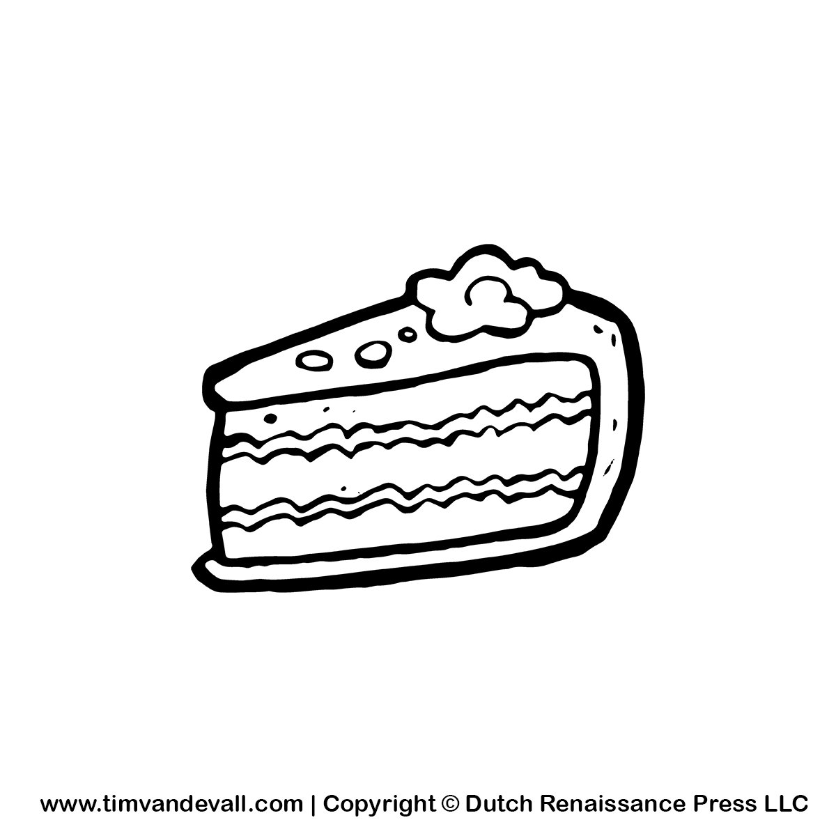 Cake Slice Drawing Sketch