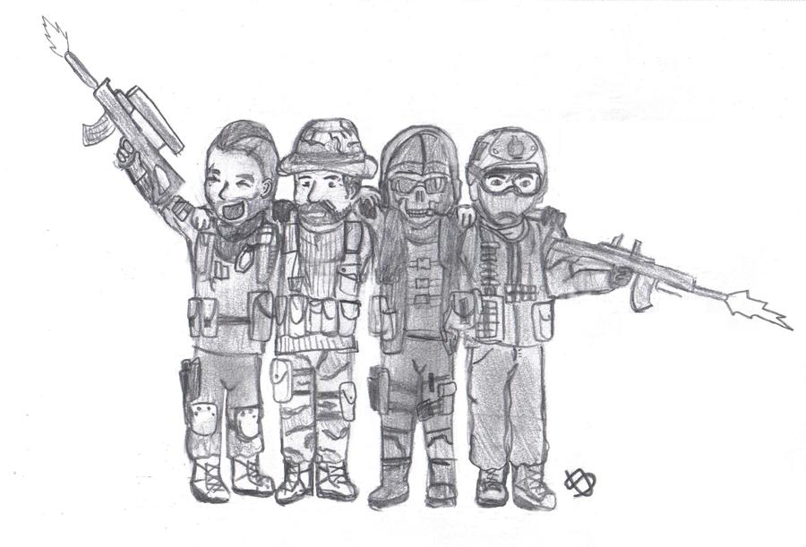 Call of Duty Modern Warfare Game Drawing Picture