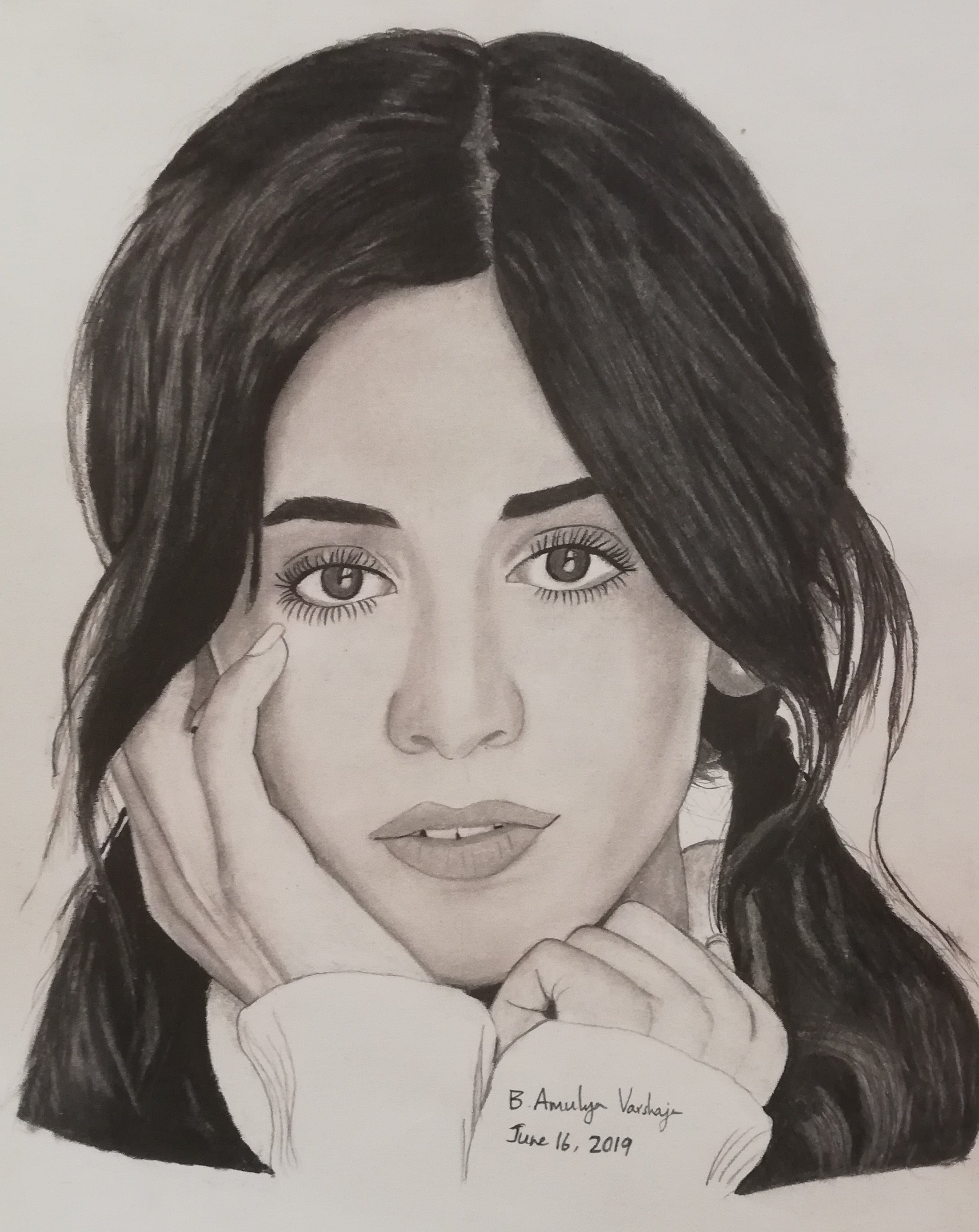 Camila Cabello Realistic Pencil Drawing