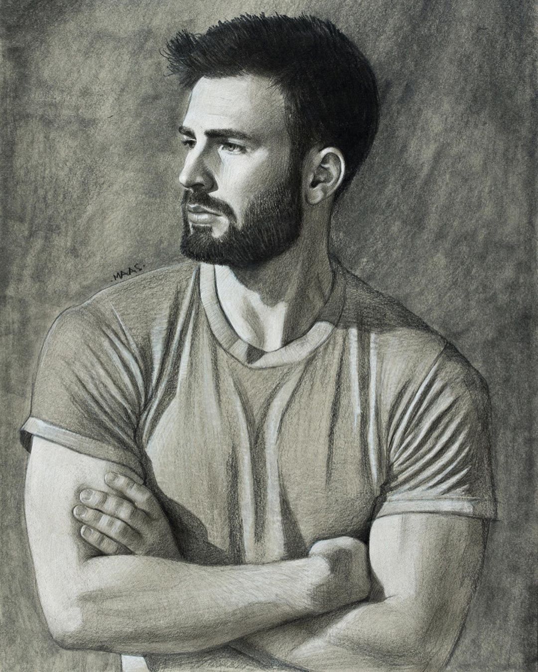 Chris Evans Portrait Drawing