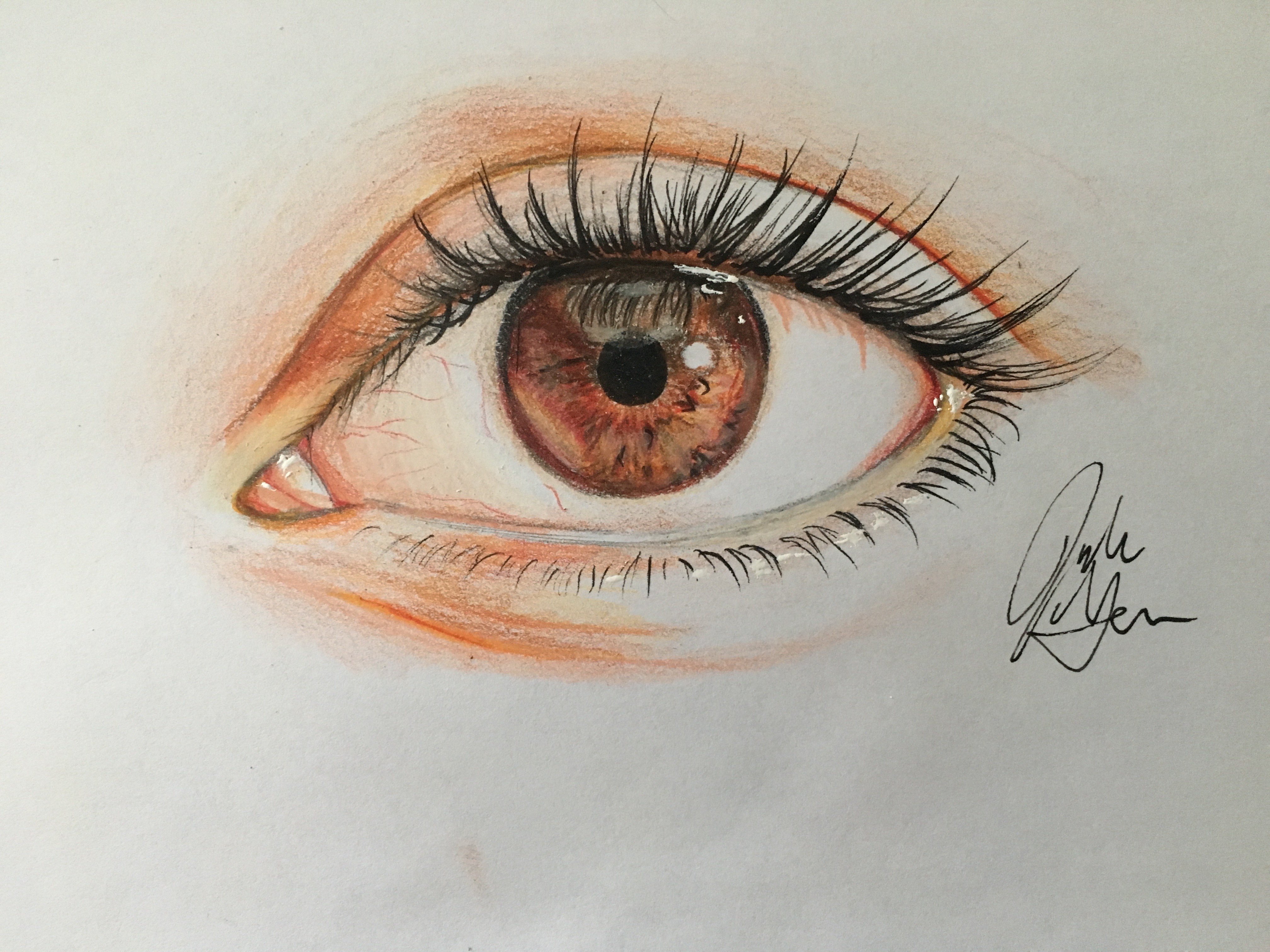 Colored Eyes Art Drawing