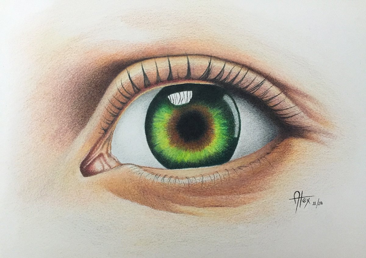 Colored Eyes Drawing Art