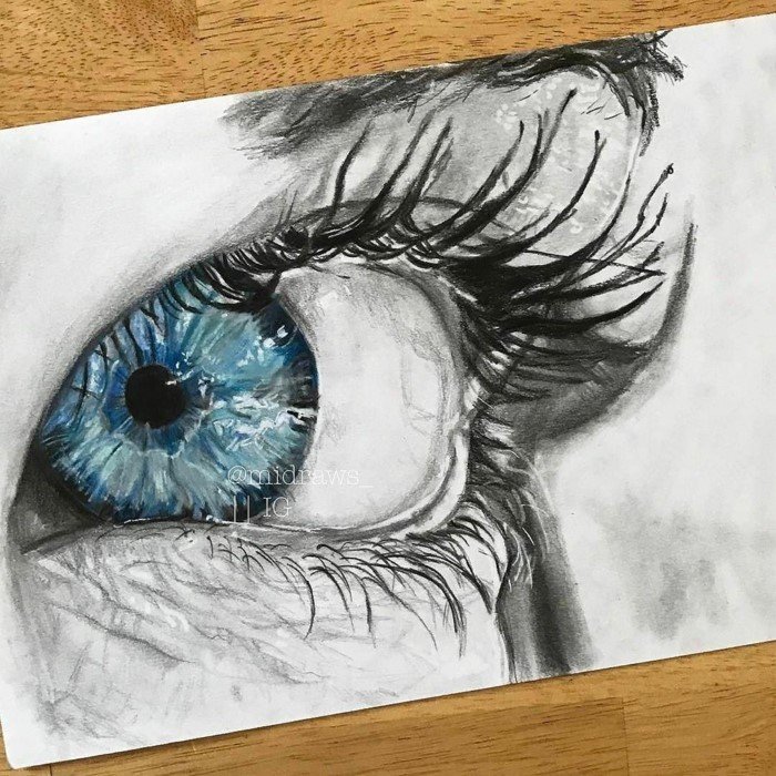 Colored Eyes Drawing Best
