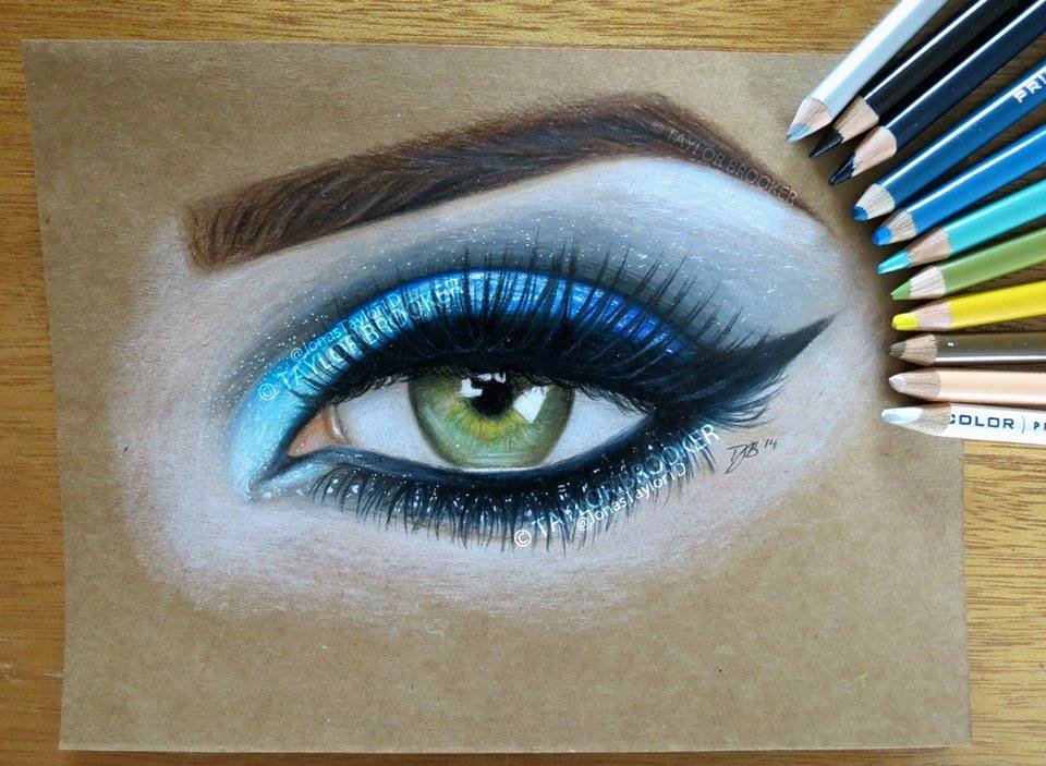 Colored Eyes Drawing Creative Art