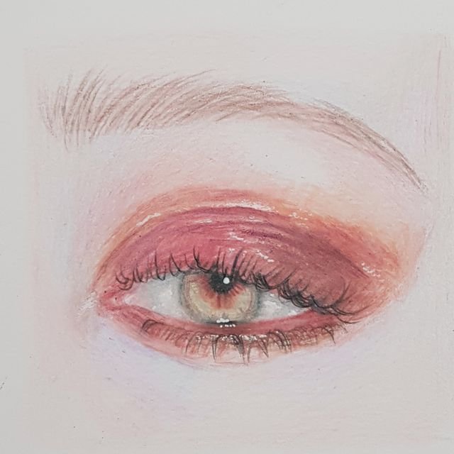 Colored Eyes Drawing Photo