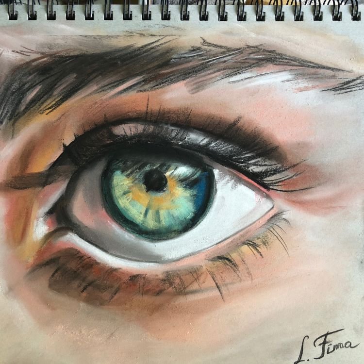 Colored Eyes Drawing Pic