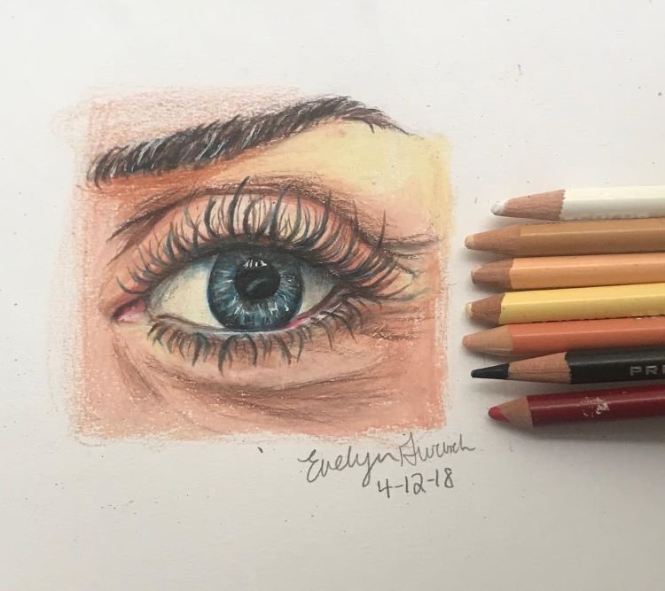 Colored Eyes Drawing Picture