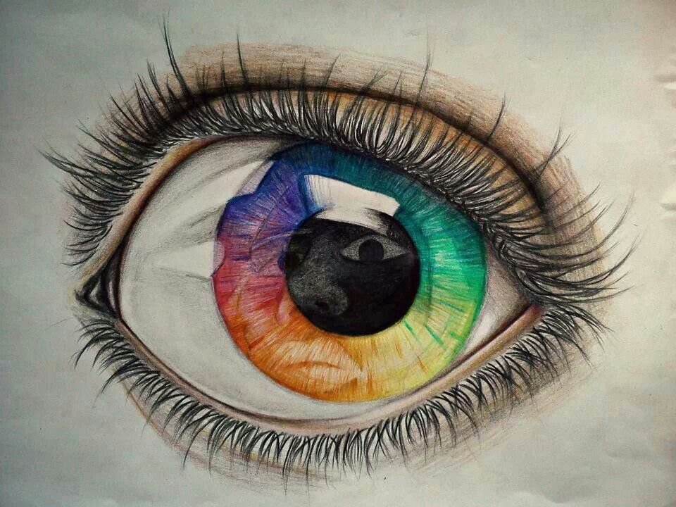 Colored Eyes Drawing