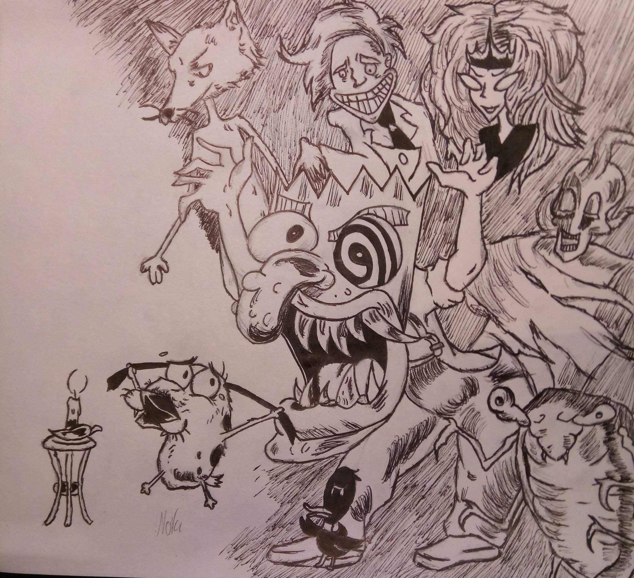 Courage The Cowardly Dog Drawing Art