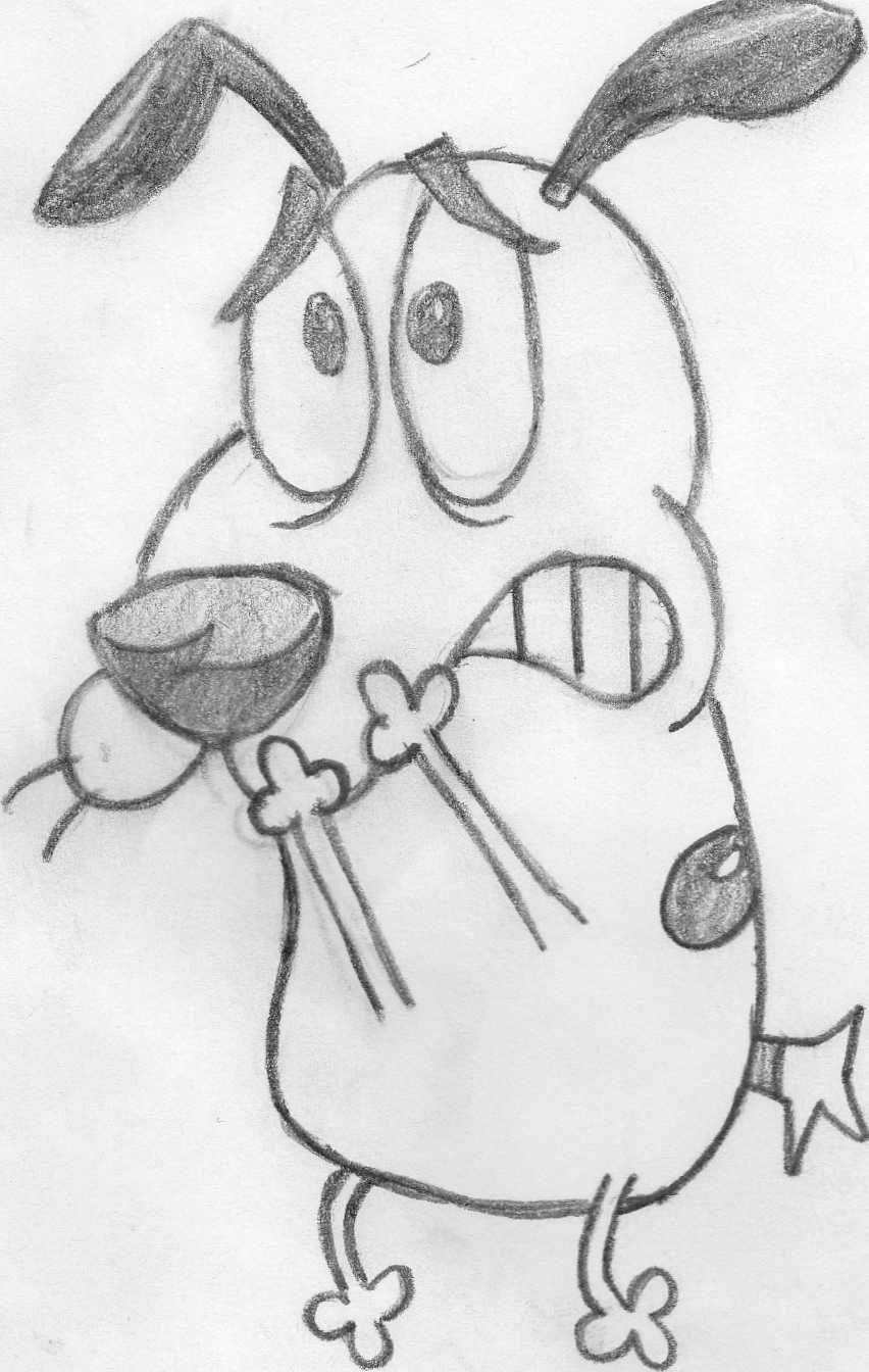 Courage The Cowardly Dog Drawing Beautiful Image