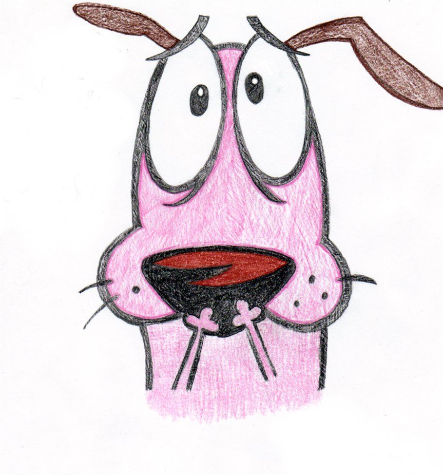 Courage The Cowardly Dog Drawing Pic