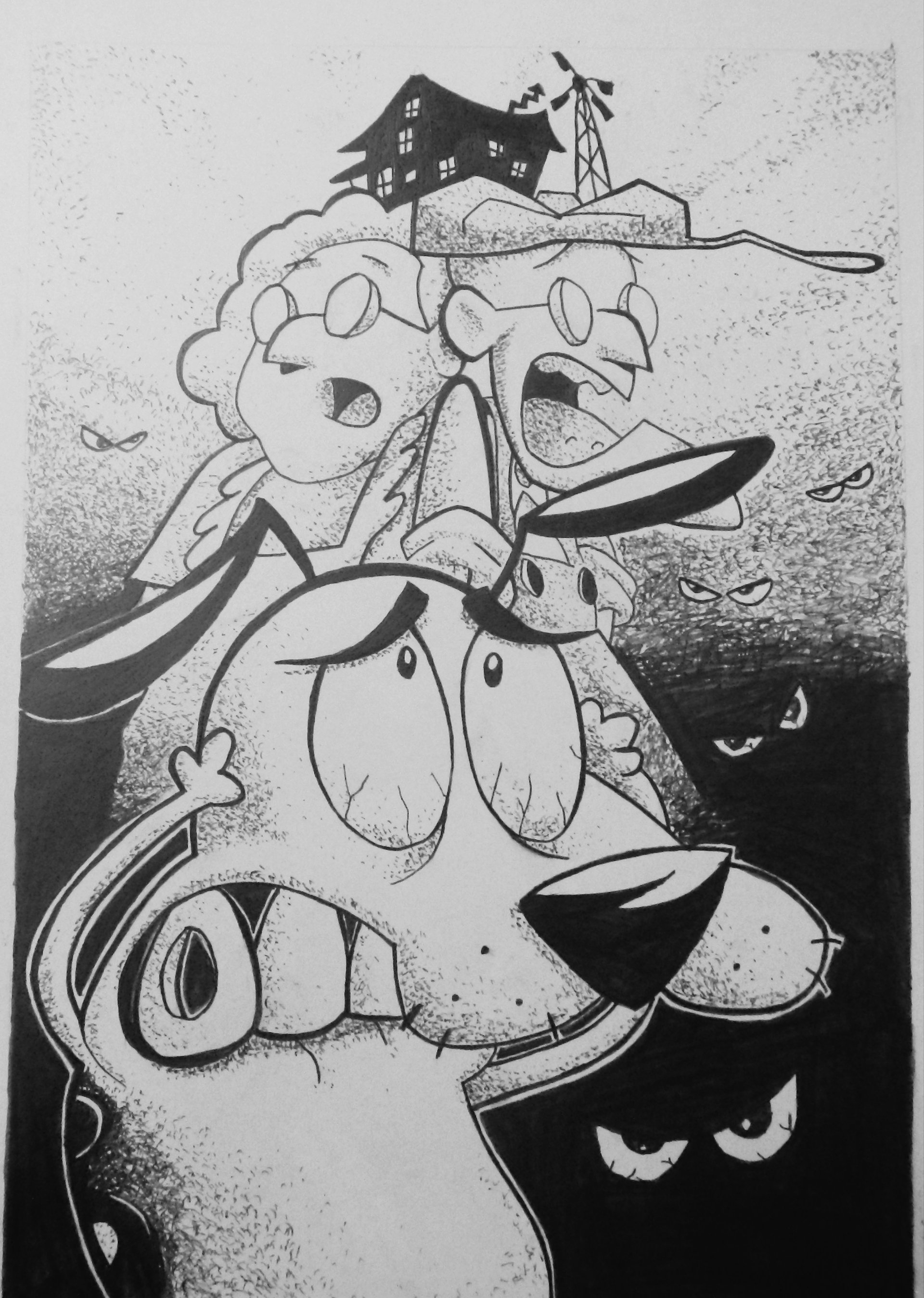 Courage the Cowardly Dog Drawing