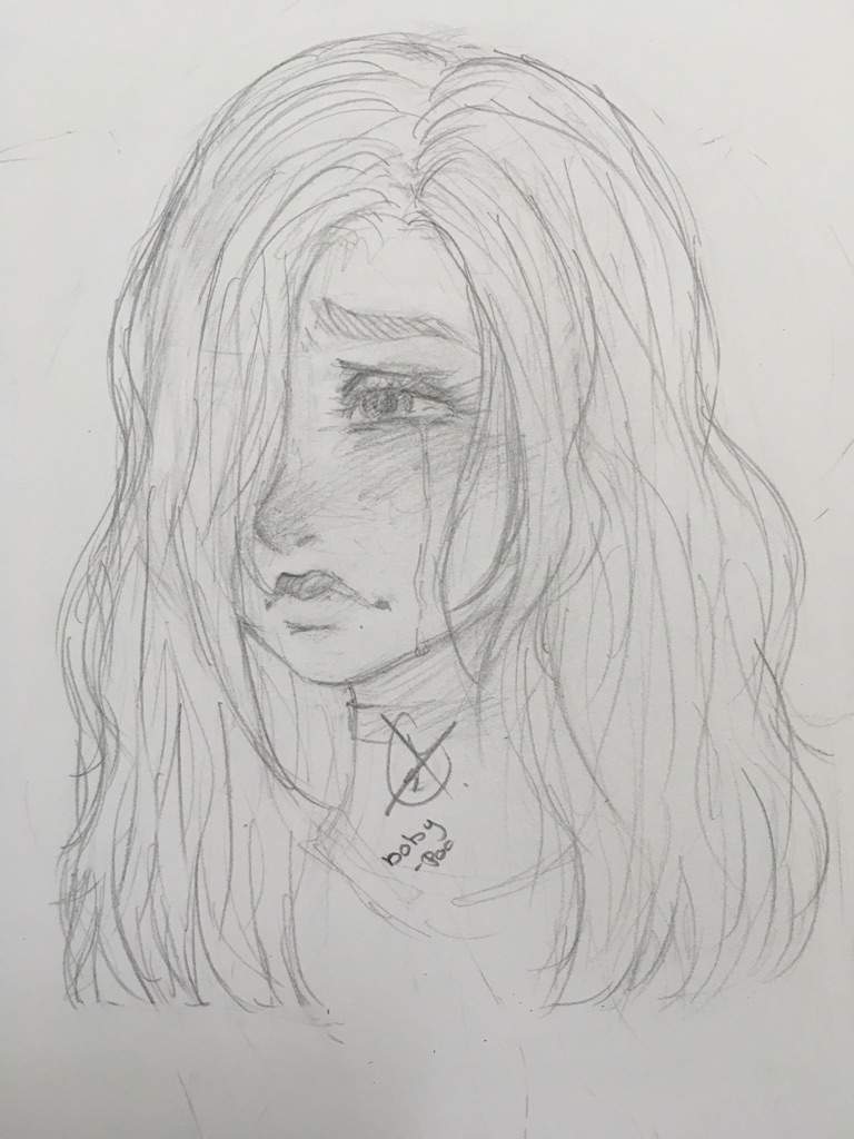 Crying Girl Art Drawing