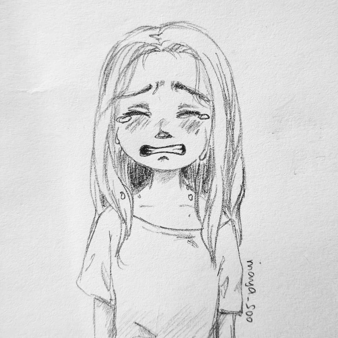 Crying Girl Drawing Photos