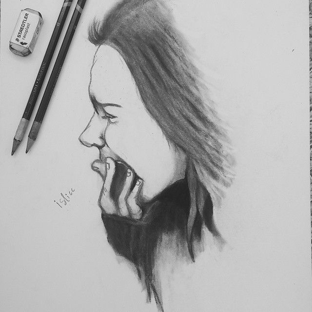 Crying Girl Drawing Sketch