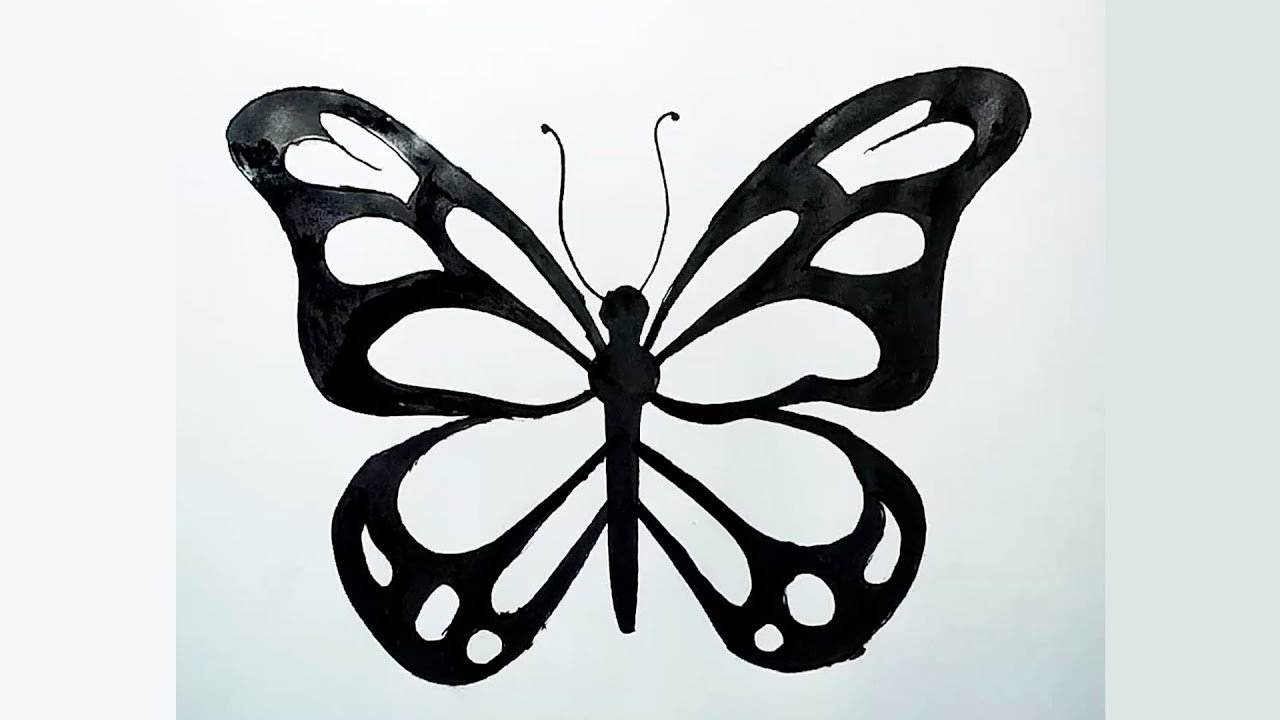 Cute Butterfly Drawing Beautiful Image
