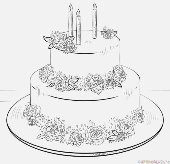 Cute Cake Drawing Photo