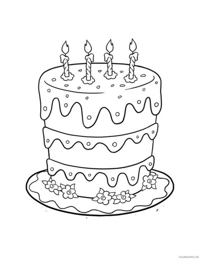 Cute Cake Drawing Picture