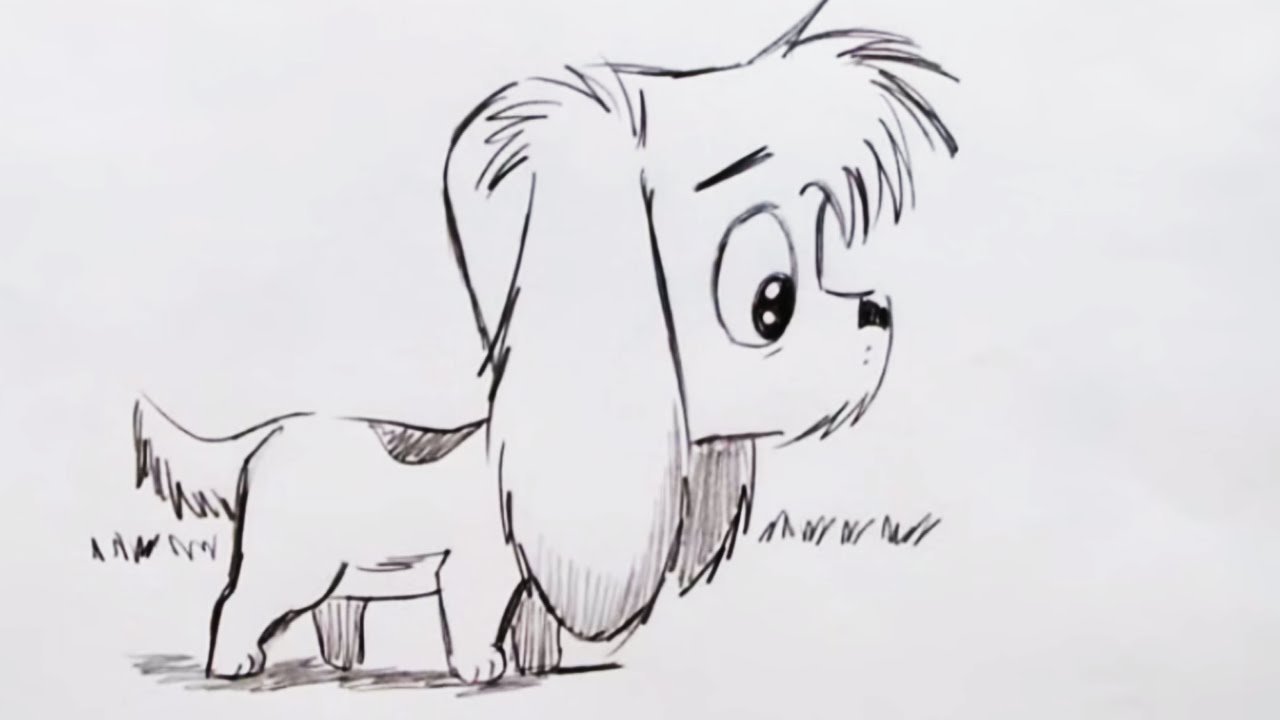 Cute Dog Drawing Images