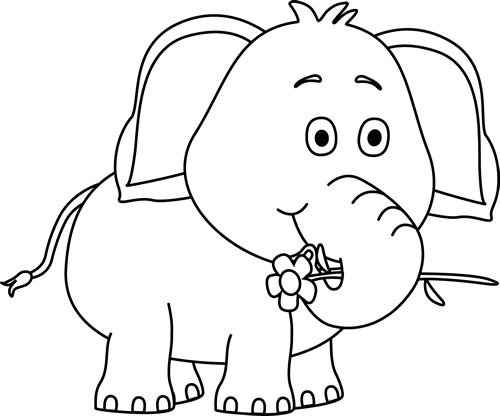 Cute Elephant Drawing High-Quality