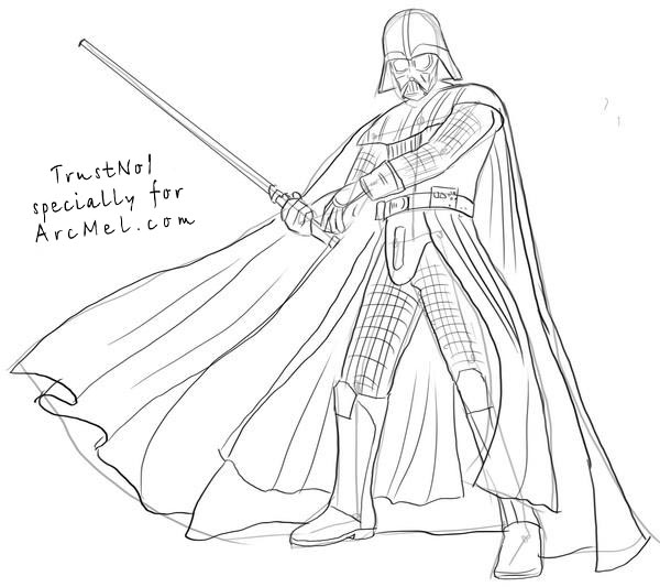 Darth Vader Drawing Amazing