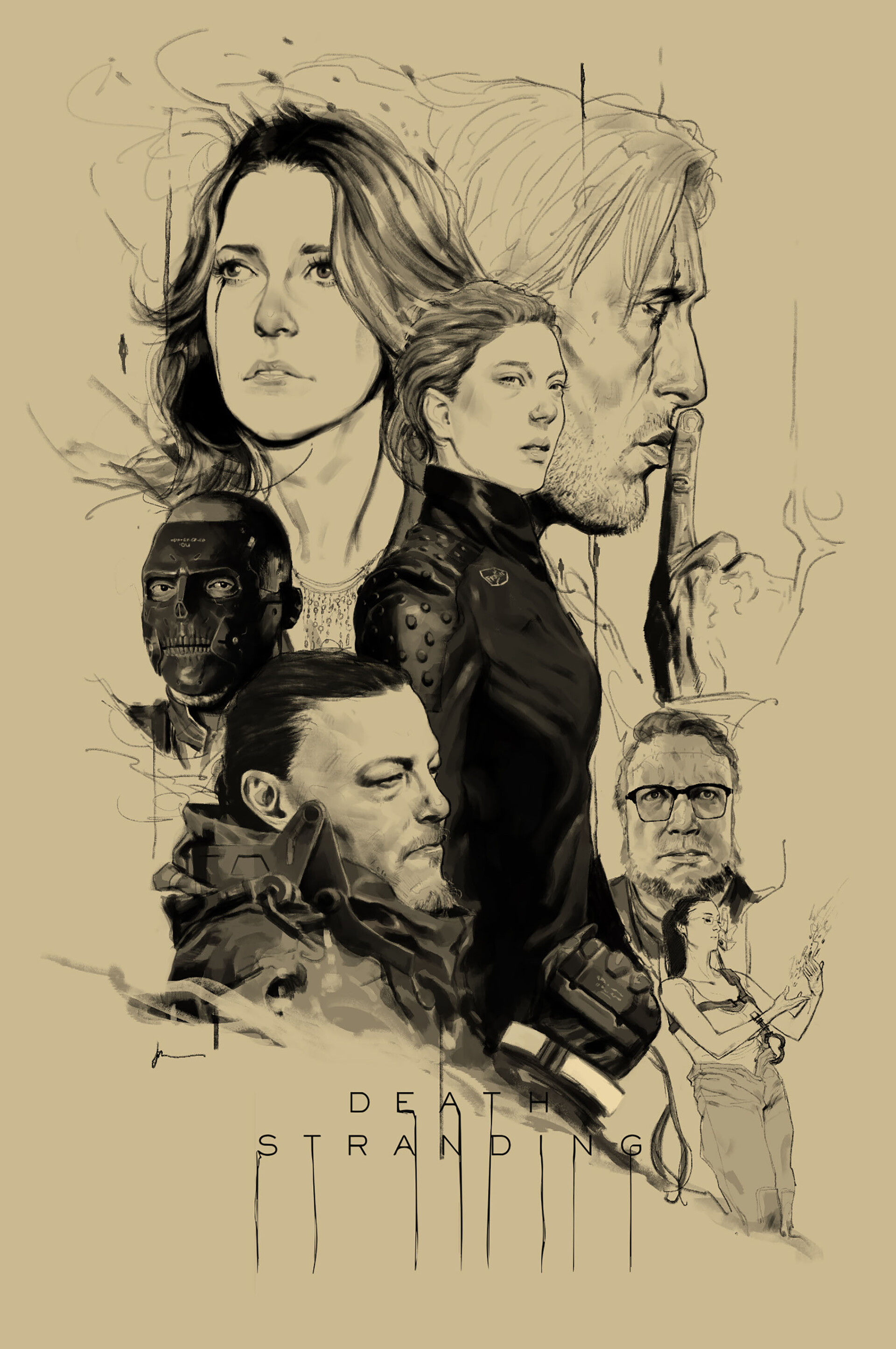 Death Stranding Drawing Beautiful Image