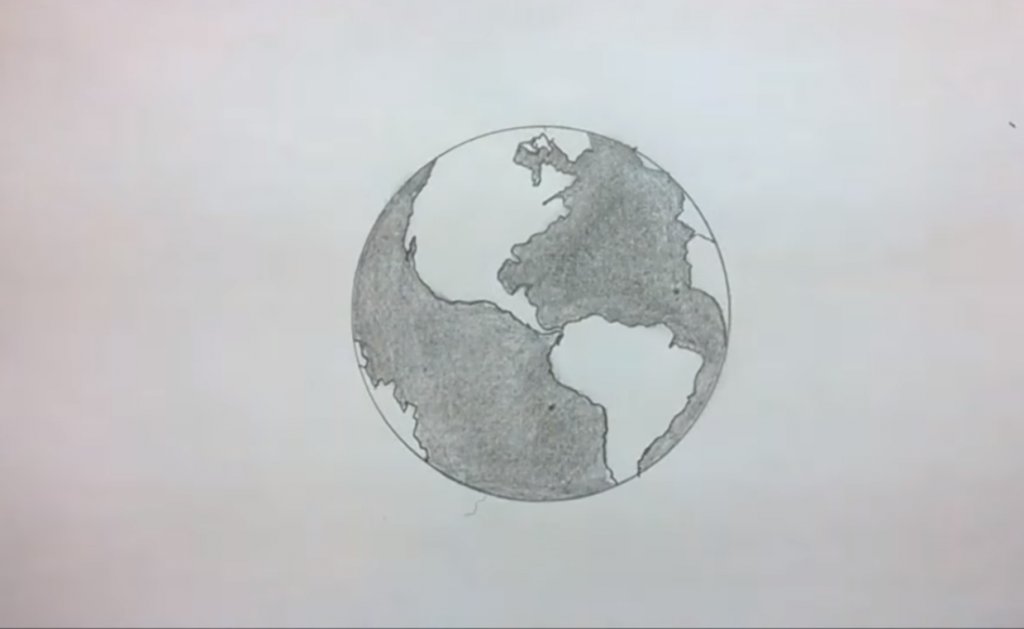 Draw Easy Planet Earth | Earth drawings, Drawing tutorial easy, Globe  drawing