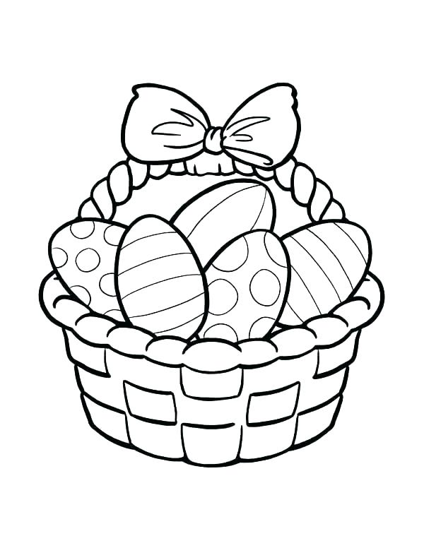 Easter Basket Drawing High-Quality