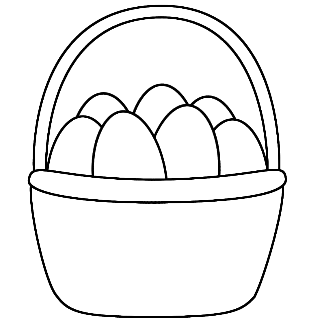 Easter Basket Drawing Picture