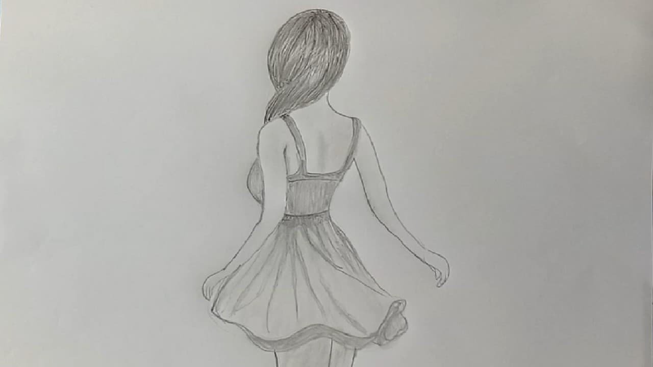 Easy Girl Drawing Beautiful Image