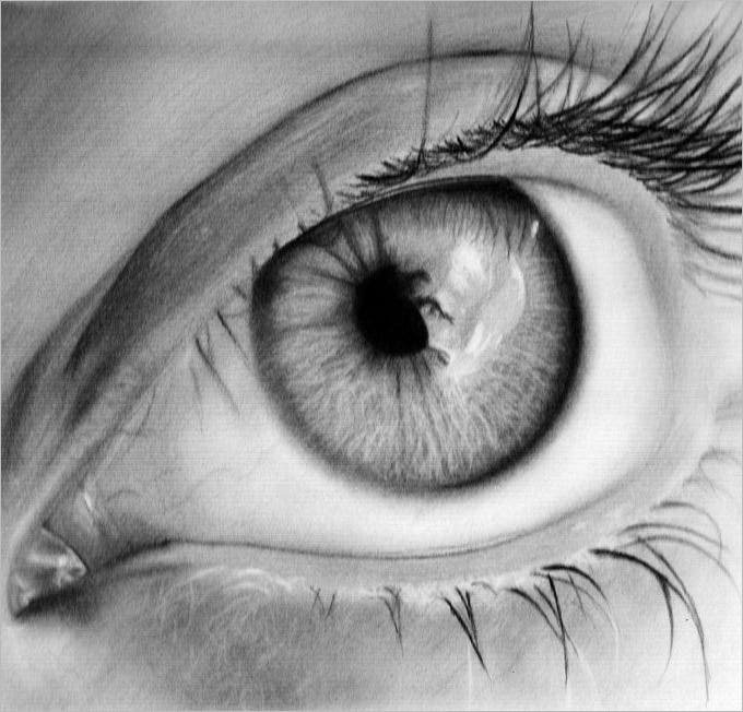 Eye Sketch Drawing Beautiful Art