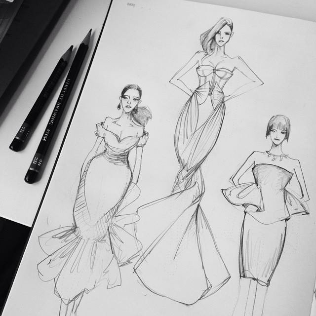 Fashion Sketch Drawing Pics