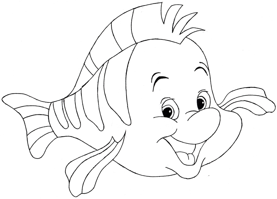 Flounder Drawing Pic