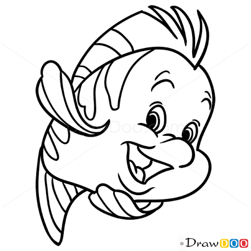 Flounder Drawing Picture